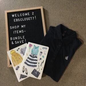 Apple Authentic Women's M Polo Shirt Embroidered Cotton Collar Tech IT